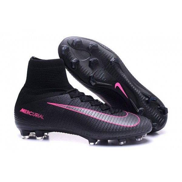 crampon nike pas cher fille, Nouvelles - crampons Nike Mercurial Superfly 5 FG pour Homme Pitch Dark Pack - Noir Rose